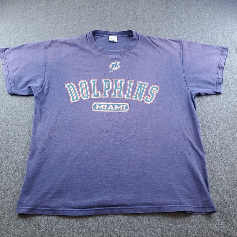 Vintage 90's Miami Dolphins T-Shirt Men's Size XL Navy